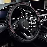 KAFEEK Steering Wheel Cover, Universal 15 inch, Microfiber Leather Viscose, Breathable, Anti-Slip,Warm in Winter and Cool in