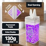 Hemway Fluorescent Purple Glitter Shaker Extra Chunky 130g view 2
