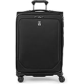 Travelpro Crew Classic Lightweight Softside Expandable Checked Luggage, 8 Wheel Spinner Suitcase, TSA Lock, Men and Women, Ch