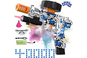 PICKMERA Electric Gel Ball Blaster, High Speed Automatic Splatter Ball Blaster with 40000+ and Goggles, Rechargeable Splatter Ball Toys for Outdoor Activities Shooting Game Party Favors-Blue