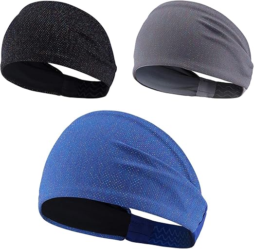 3er Pack Sport Stirnbänder - Verstellbare Schweißbänder Für Training
