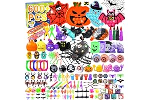 SDATOY 600 Pcs Halloween Party Favors for Kids, Fidget Toys Bulk, Prizes for Kids, Halloween Toys Treats Gifts, Carnival Treasure Classroom Prizes Box, Goodie Bag Stuffers, Party Toy Supplies