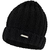 Spyder Womens Fuzzy Knit Ribbed Cuff Beanie