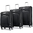 Samsonite Solyte DLX Softside Expandable Luggage with Spinner Wheels, Midnight Black, 3-Piece Set (20/25/29)