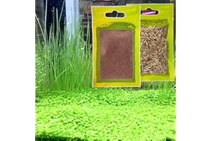 YIZIMONA Aquarium Plant S.e,e,ds. not Fish Tank Aritificial Plastic Plant,10gram Mini-Leaf+8grame Long Hair Grass Fresh Water Carpet Decor
