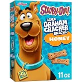 Kellogg's SCOOBY-DOO! Baked Graham Cracker Snacks, Lunch Box Snacks, Kids Snacks, Honey, 11oz Box (1 Box)