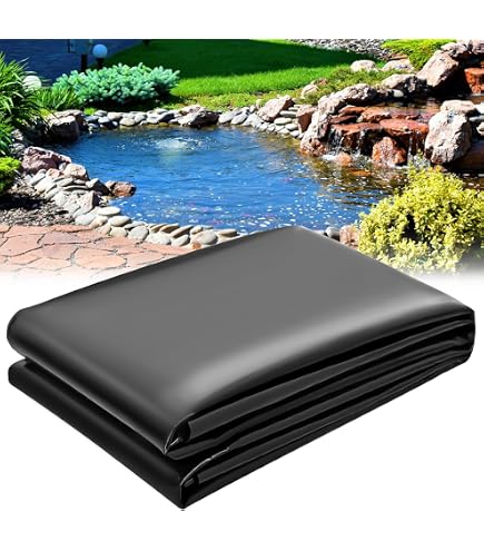 Lona Impermeable Para Estanque HDPE 2x2 M, Flexible Y Resistente Para Fuentes Y Cascadas De Jardín
