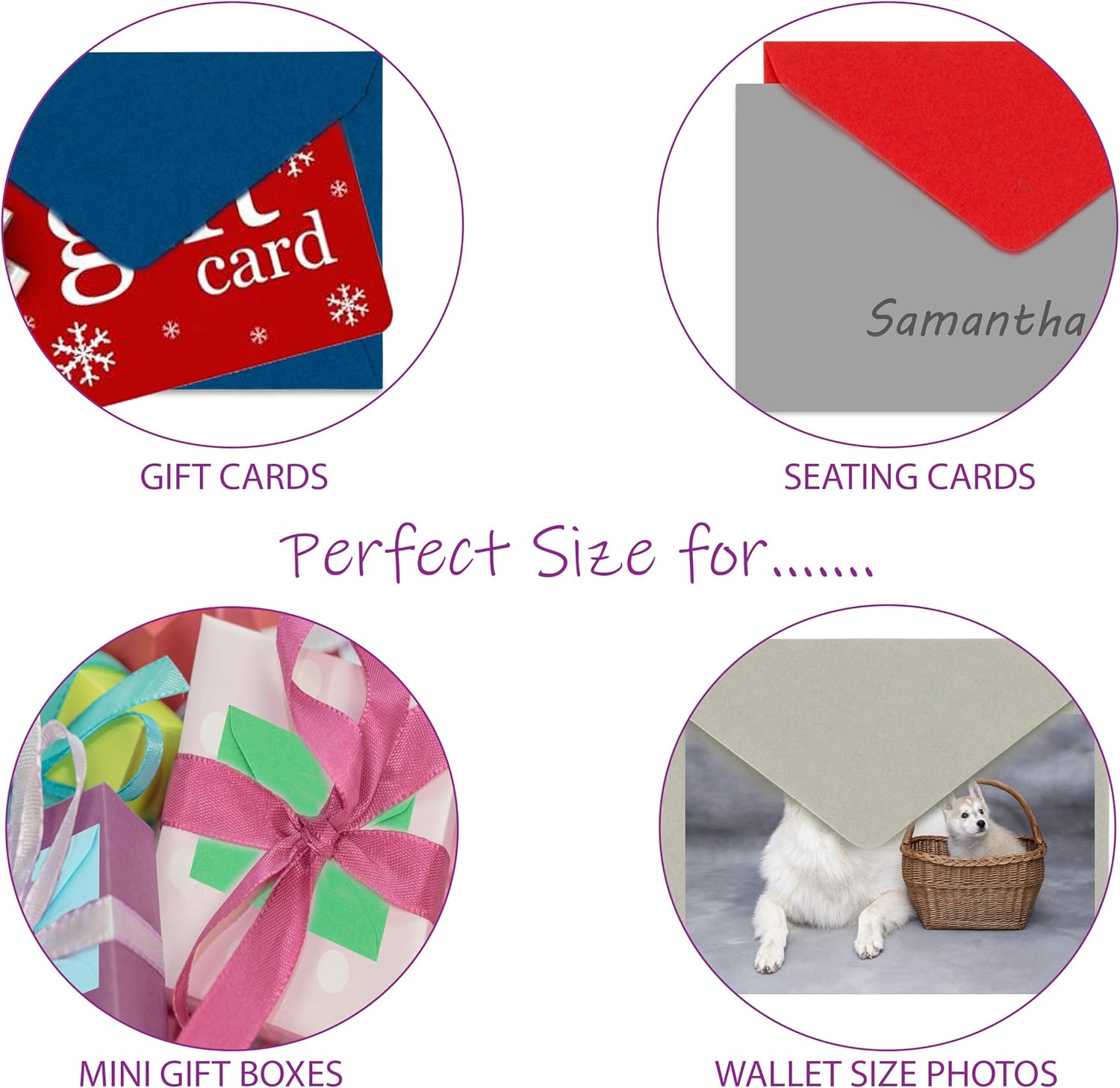 140 Mini Envelopes 14 Assorted Colors, Gift Card, Business Card Envelopes 4"x 2.7" : Office Products
