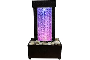 Nature's Mark - LED relaxation water fountain with authentic river rocks (fixed cord)
