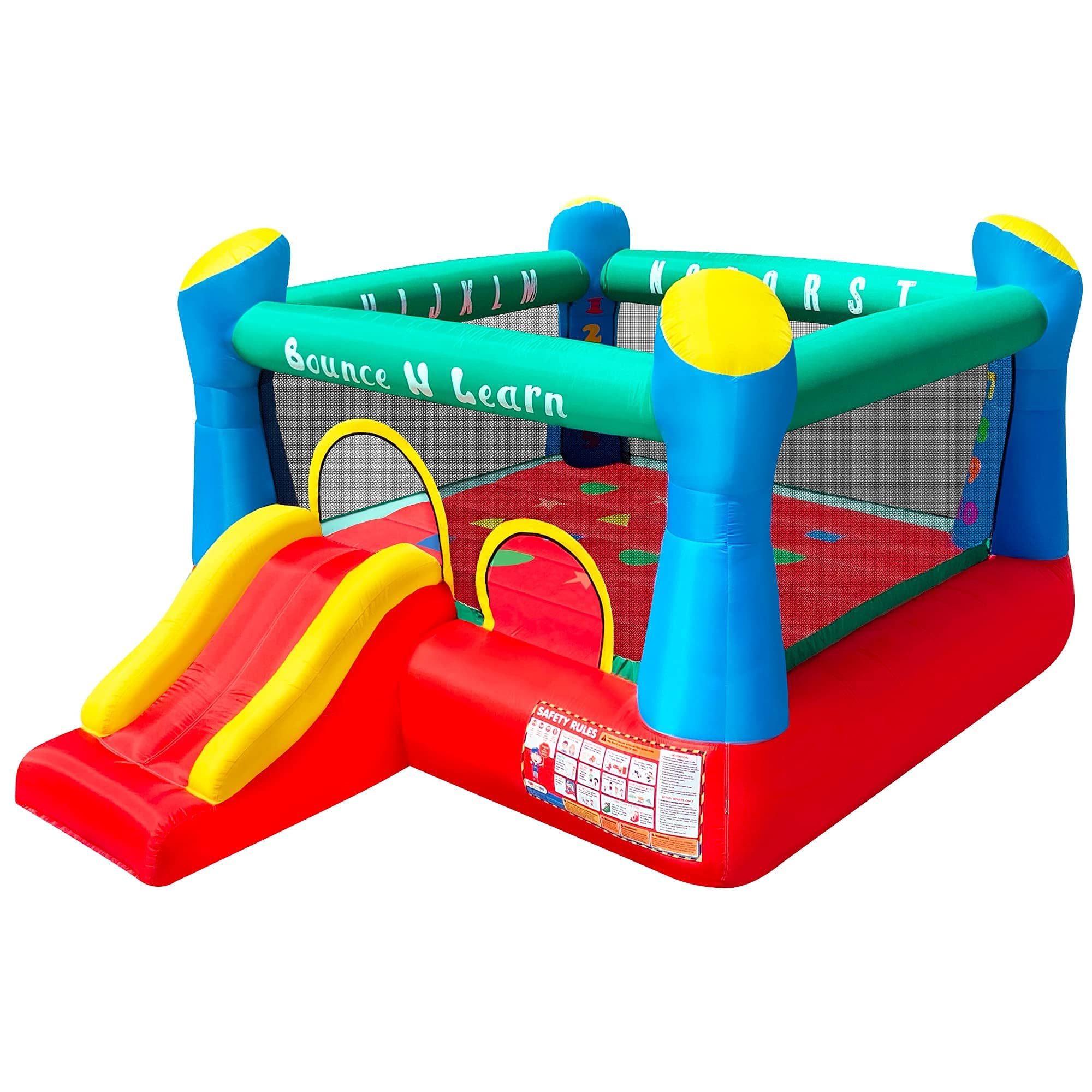 Photo 1 of ***IT IS UNKNOWN IF ANY PARTS ARE MISSING*** Educational Inflatable Bouncy House for Kids Outdoor Jump 'n Slide Bounce House with Blower Included for Kids Ages 3-8