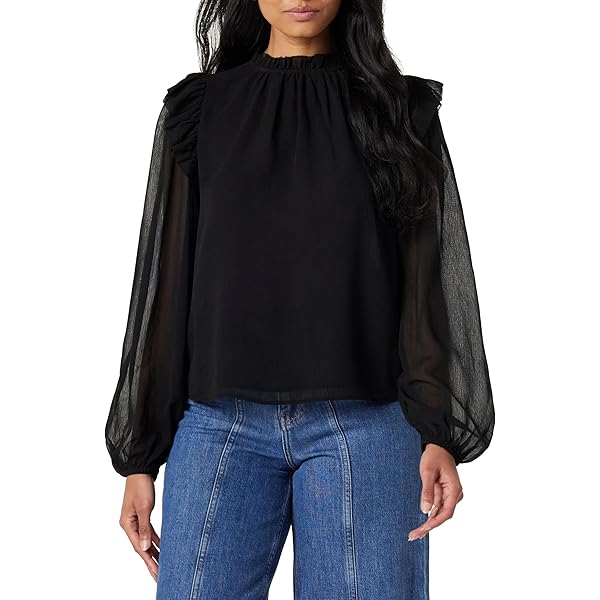 Amazon.com: Vince Camuto Womens V-Neck Balloon Sleeve Blouse, S