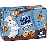 Pillsbury Mini Soft Baked Cookies, Chocolate Chip, Snack Bags, 10 ct, 10 oz | Made With Real Chocolate Chips, Individually Wrapped Snack Pouches, Ready To Eat, Ideal For Lunchbox Or On The Go