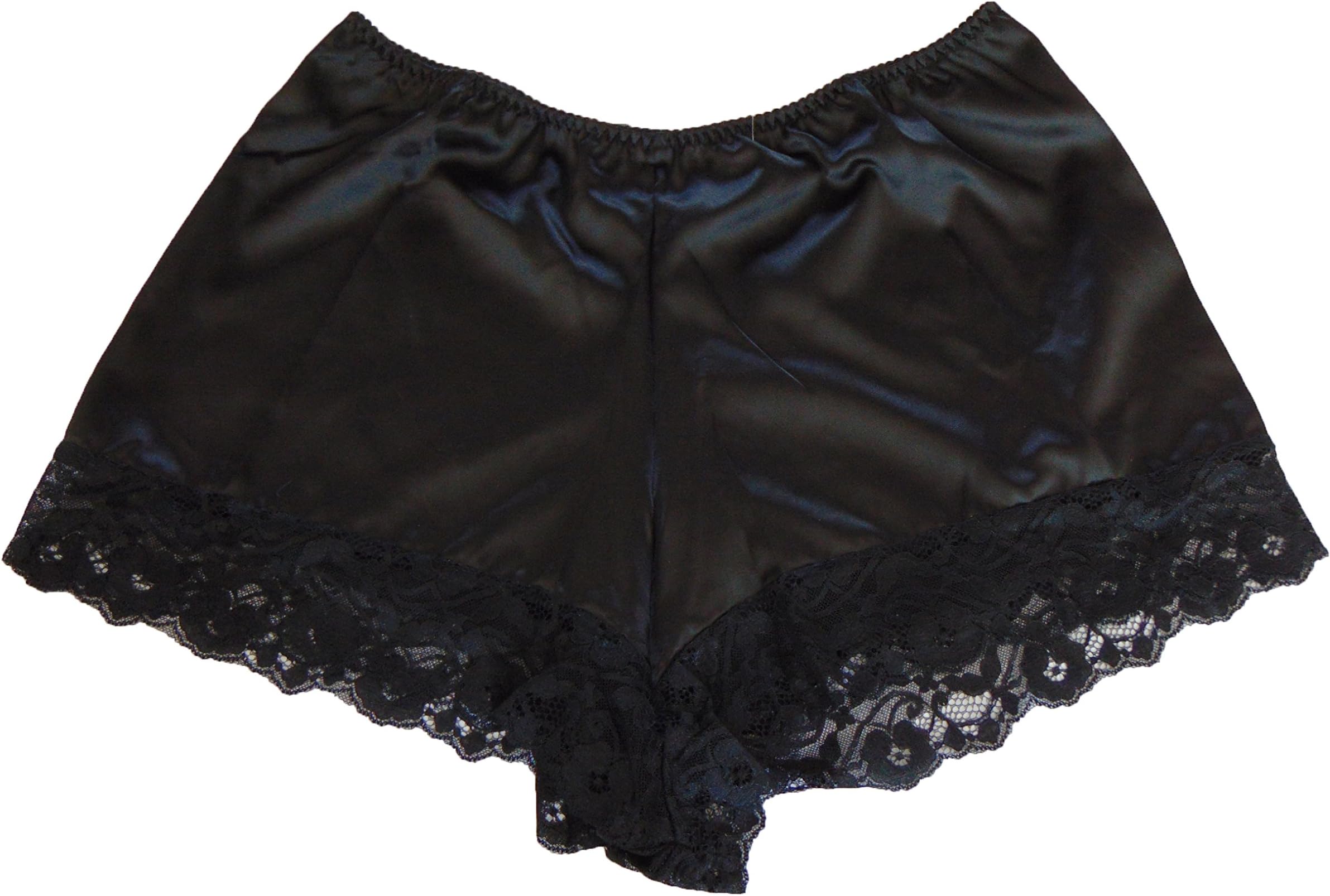 Ladies Satin French Knickers (X Large, Black)