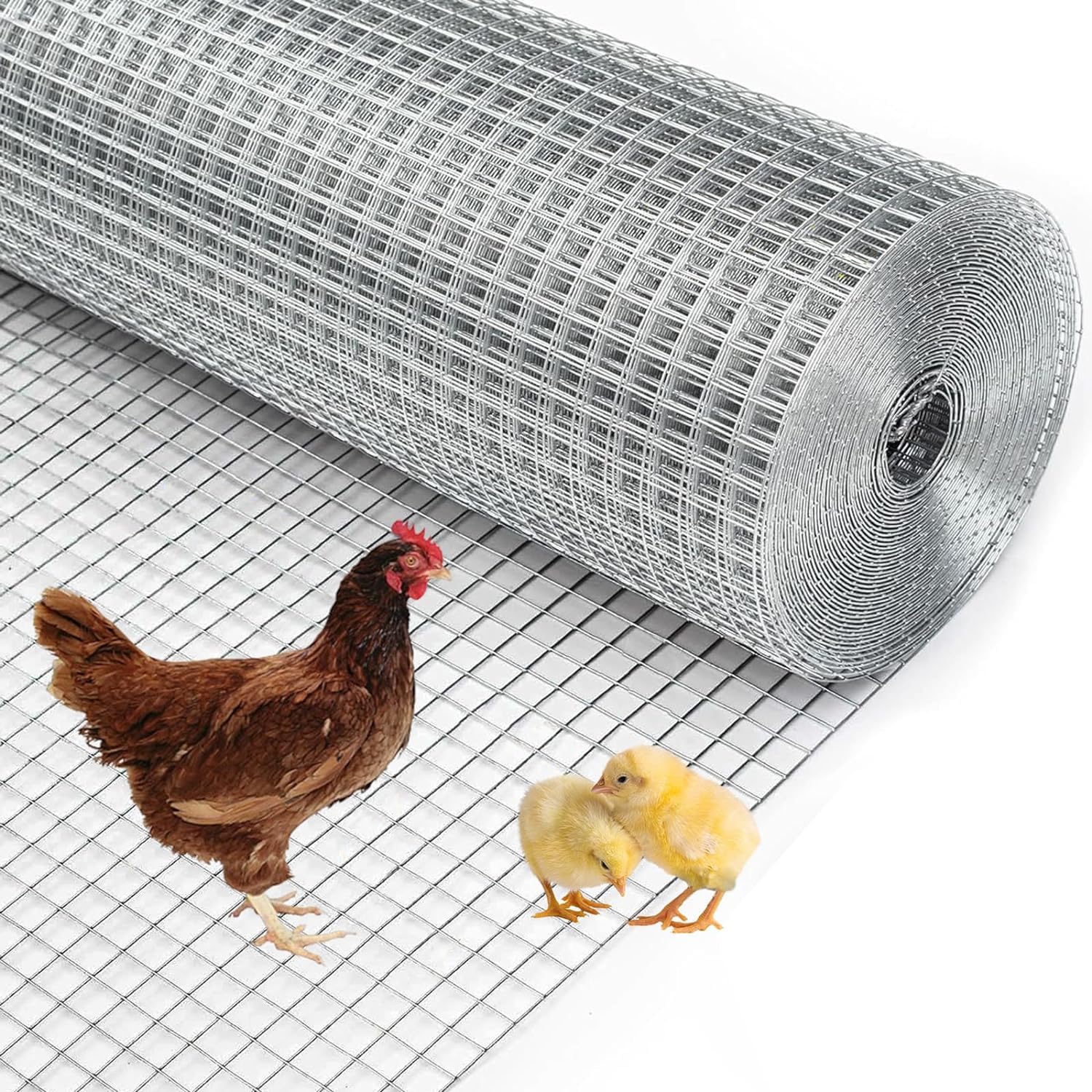Photo 1 of Hardware Cloth 1/2 Inch - 24inx50ft Galvanized Welding Garden Fence Roll 19 Gauge hardwire Cloth for Chicken Coop and Home Improvement Projects