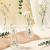 Didaey Glass Bud Vases Set of 12, Small Clear Flower Vases Bulk for Centerpieces Mini Vintage Modern Conical Lotus Bud Vases for Home Table Wedding Anniversary Party Decorations