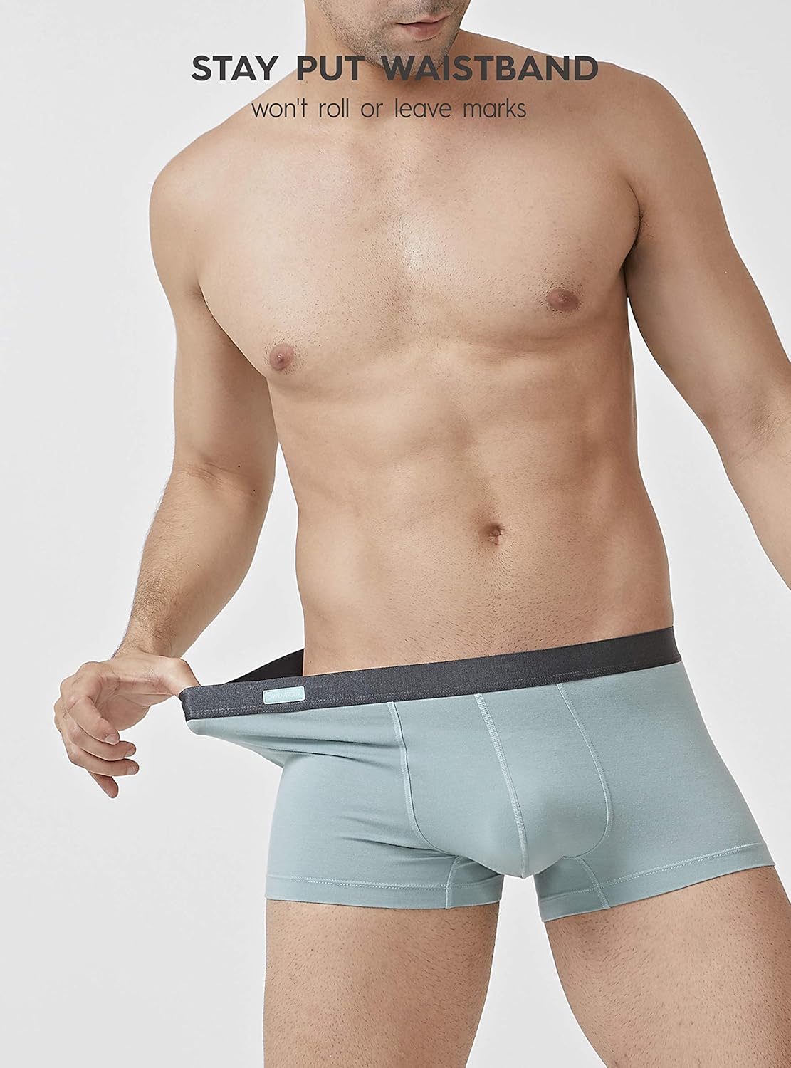DAVID ARCHY Men's Underwear Bamboo Rayon Breathable Trunks Basic Solid Ultra Soft Underwear in 4 Pack: Clothing