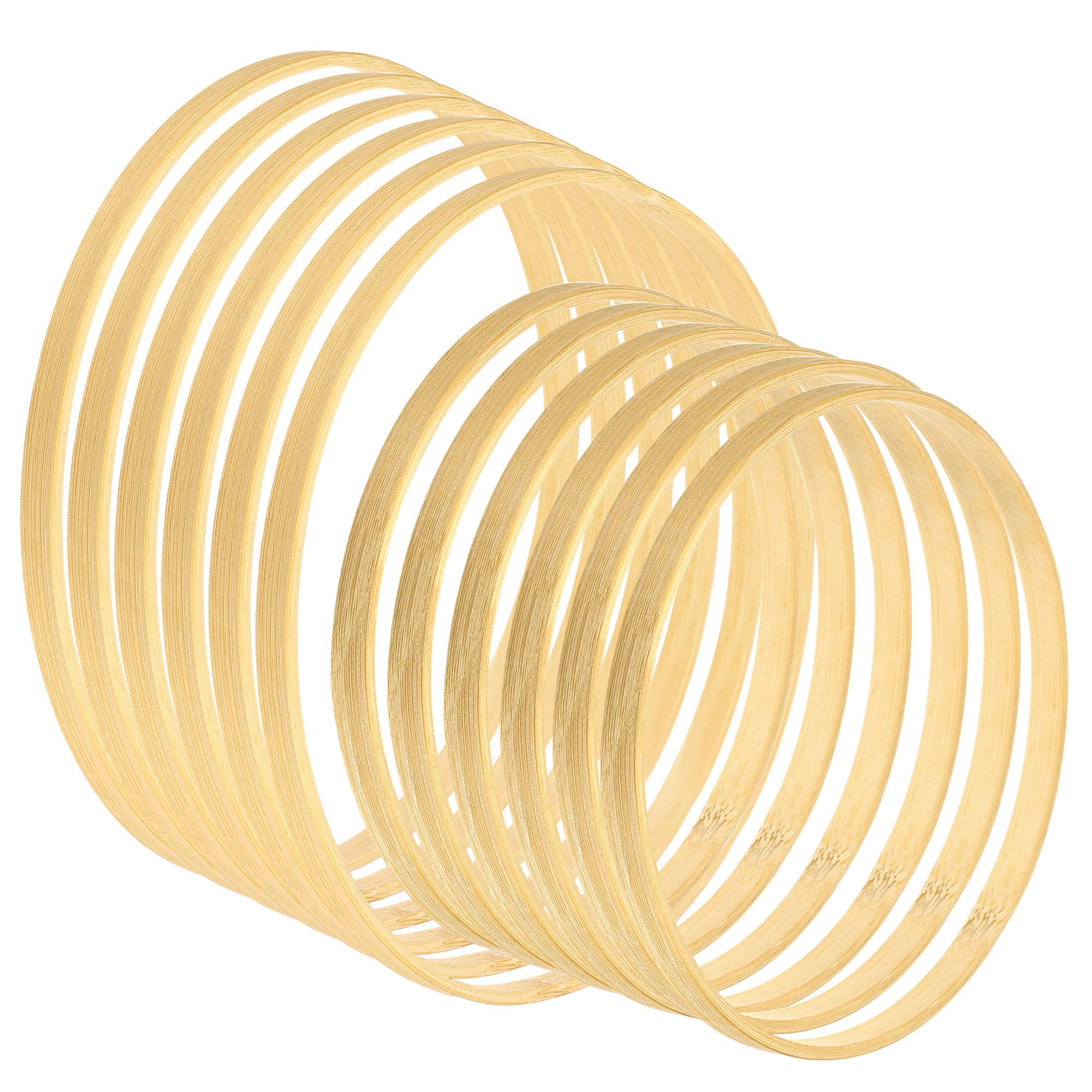 PATIKIL 6 Inch 8 Inch Wooden Bamboo Floral Hoop, 12Pcs in 1 Set Craft Rings for DIY Wedding Wreath Decor Dream Catcher