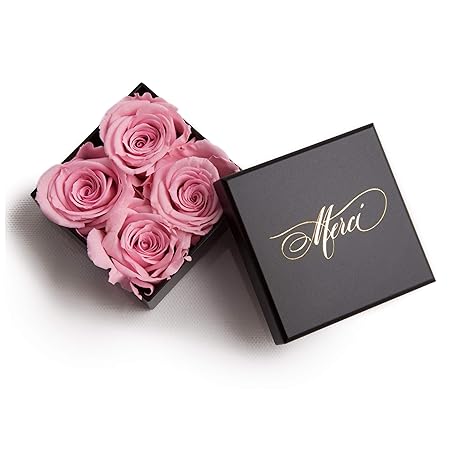 Petit Coffret Cadeau 4 Roses éternelles Roses Pour