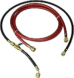 Yellow Jacket 28096 Plus II 3/8" B Charging Hose, 96", Red