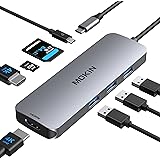 USB C to Dual HDMI Adapter, USB C Docking Station Dual HDMI Monitors USB C Adapter with Dual HDMI,3 USB Port,SD/TF,PD Port Co