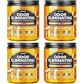 AOOVOO 4 Pack Citrus Lemon Odor Eliminating Highly Fragranced Candle - Eliminates 95% of Pet, Smoke, Food, and Other Smells Quickly, Non Toxic Air Freshing Soy Candle