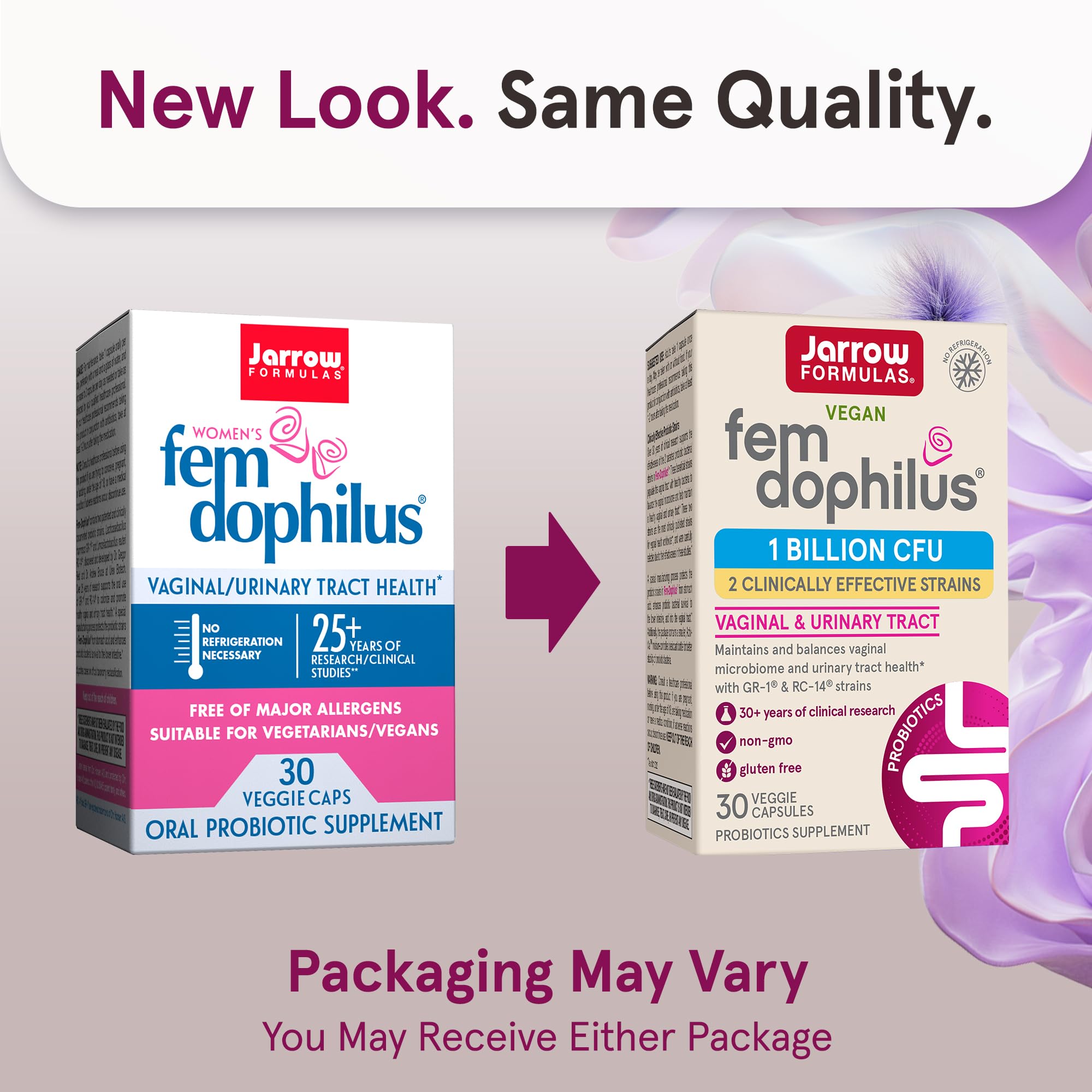 Jarrow Formulas Fem-Dophilus - 1 Billion Organisms Per Serving - 30 Veggie Capsules - Women’s Probiotic - Urinary Tract Health - Up to 30 Servings