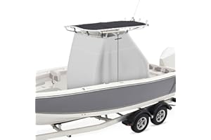 NOOKAT 900D Waterproof T-Top Boat Center Console Cover, Heavy Duty Marine Grade Polyester Fabric, Fit T-Top Center Console 95" L 59" W 72" H, Gray