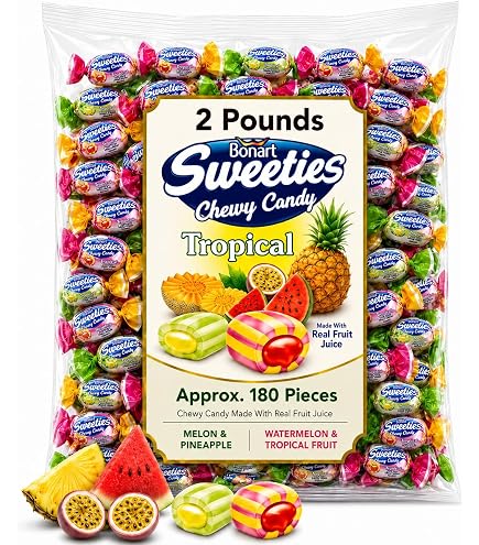 「t」B'sweet Amazon.com : Bonart Sweeties Tropical Fruit Flavors | Approx. 360