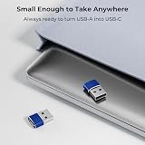 USB A to C Adapter 3Pack Aluminum Alloy USB-C Female to USB-A Male view 7