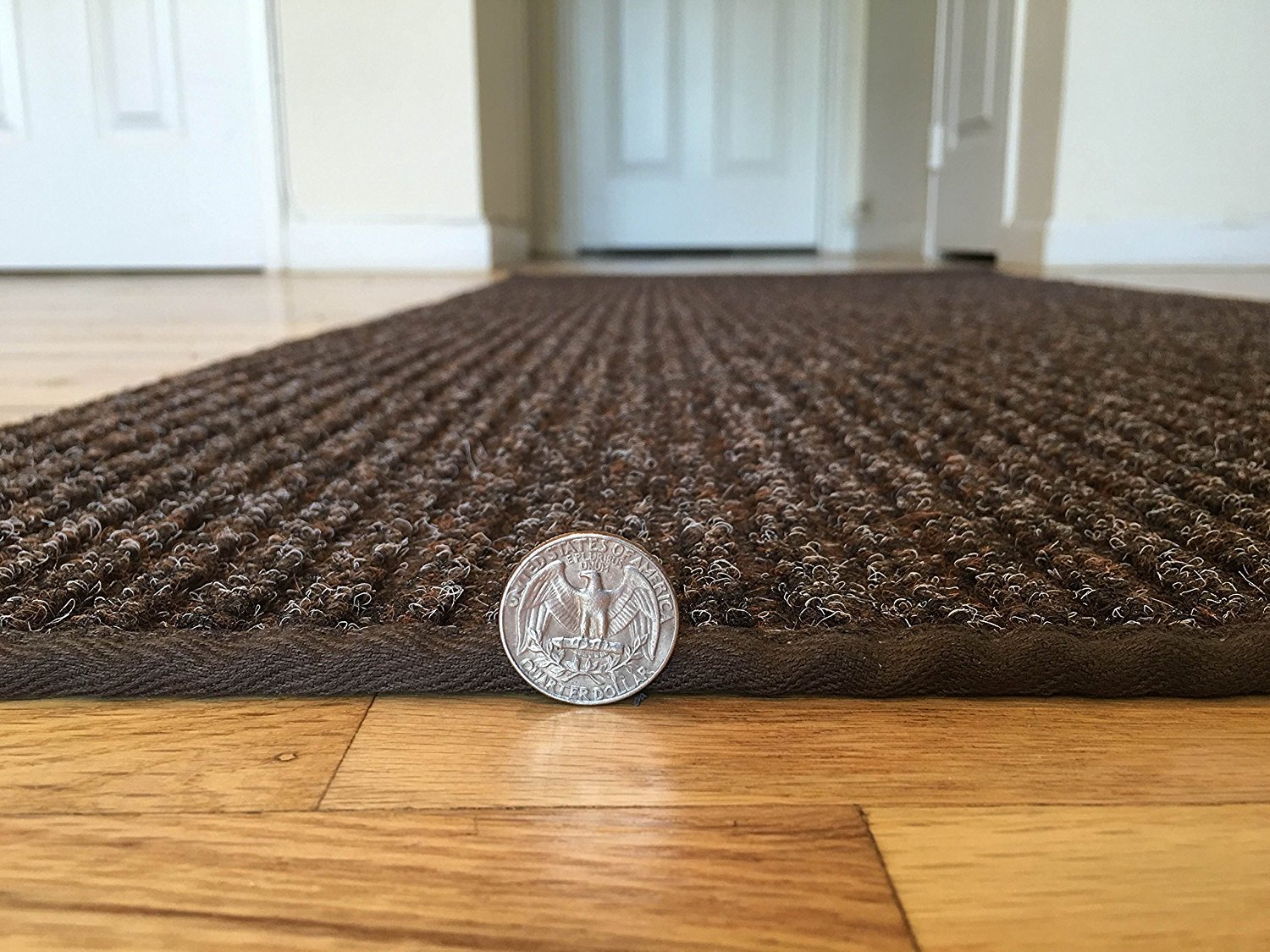 Custom Size Runner Rug Brown Solid Color 26 Inch Wide Select Your Length NonSlip (NonSkid