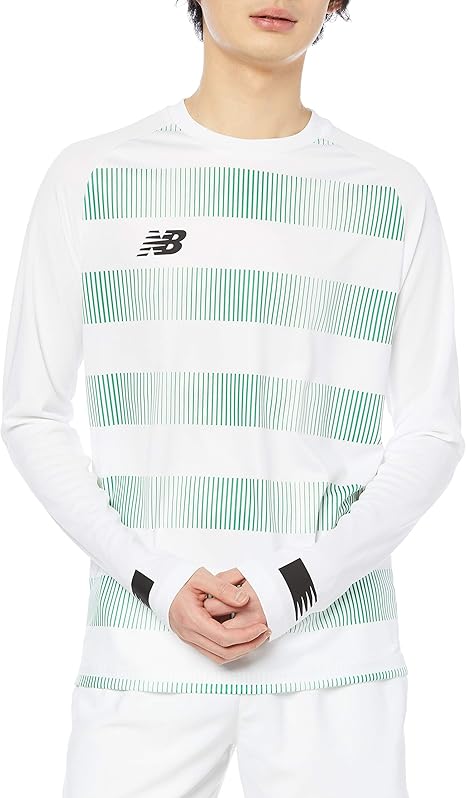 Amazon ニューバランス Tシャツ Hooped ゲームロングスリーブシャツ サッカー フットサル シャツ 通販