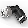 Utah Pneumatic Push-To-Connect Fittings 5/16 Or 8MM"Od 1/4 Npt Air Elbow Union Air Line Tube Fittings Push In Fitting Pneumatic Push Elbow(10 Pack)