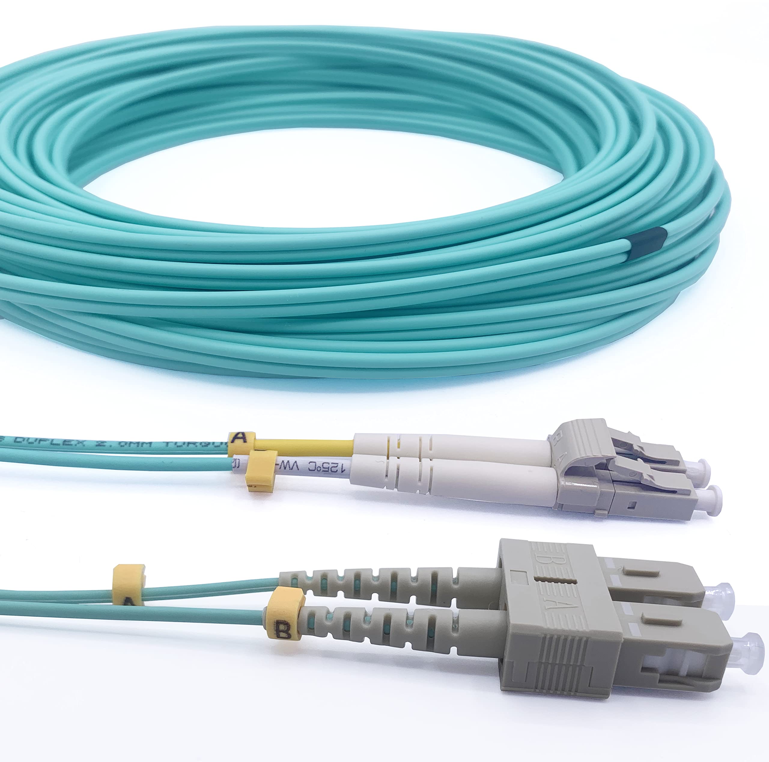 Elfcam® - Fiber Optic Cable OM3 SC/UPC to LC/UPC Multimode Duplex 50/125um LSZH (70M)