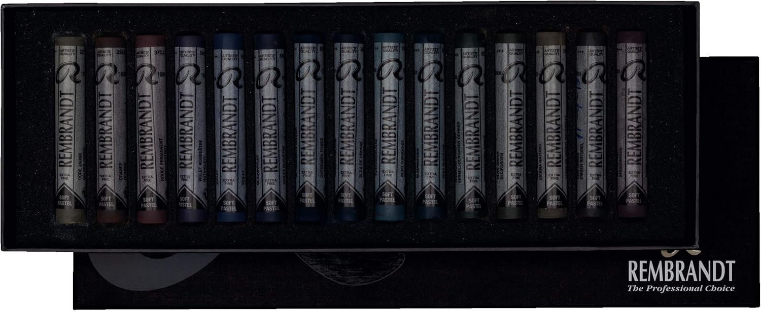 Rembrandt Set de Pasteles Suaves Dark Sheets, 15 Colores: Amazon.es: Hogar