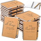 40 Pcs/20 Sets Christian Gifts Bulk Bible Verse Spiral Notebook and Pen Prayer Journal Religious Scripture Notepad Inspirational Christmas Gifts for Bible Study Groups & Church Families (20)