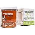 MOOM Starter Waxing Kit - 12 oz Jar of Organic Sugar Wax with Tea Tree Oil for Bikini, Brazilian, Face, Underarms & Legs + 48 Pack of Polycotton Reusable & Washable Hair Removal Strips