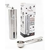 Busy Bee Manual Coffee Grinder Conical Burr, Hand Coffee Grinder Burr with Adjustable Settings - Stainless Steel Whole Bean H