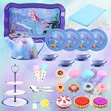 Auney 36 PCS Mermaid Tea Set for Toddlers Kids Pretend Play 3+ WS0080 view 2