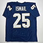 Facsimile Autographed Raghib Rocket Ismail Notre Dame Blue Reprint Laser Auto College Football Jersey Size Men's XL