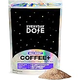 Everyday Dose Premium Adaptogenic Mushroom Coffee with Grass-Fed Collagen, Chaga, Lions Mane & L-Theanine for Better Focus, Energy, Digestion, Skin, and Immunity 30 Servings