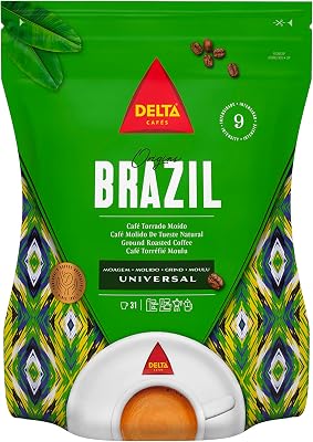 Delta Ground Roasted Coffee from BRAZIL for Espresso Machine or Bag 220g
