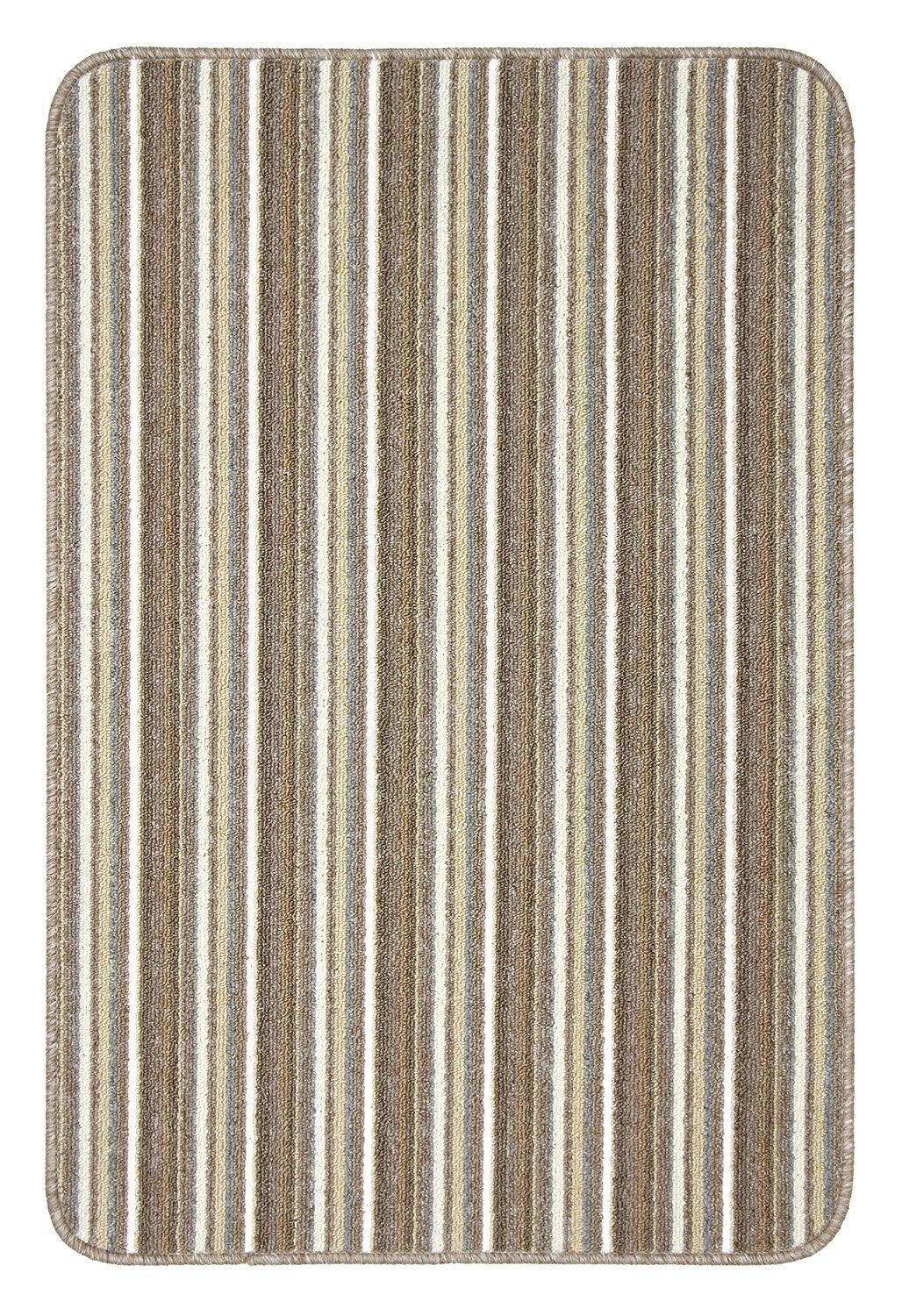 Dandy by William Armes, Ios Stripe Indoor Washable Rug, Cream, 150 x 100