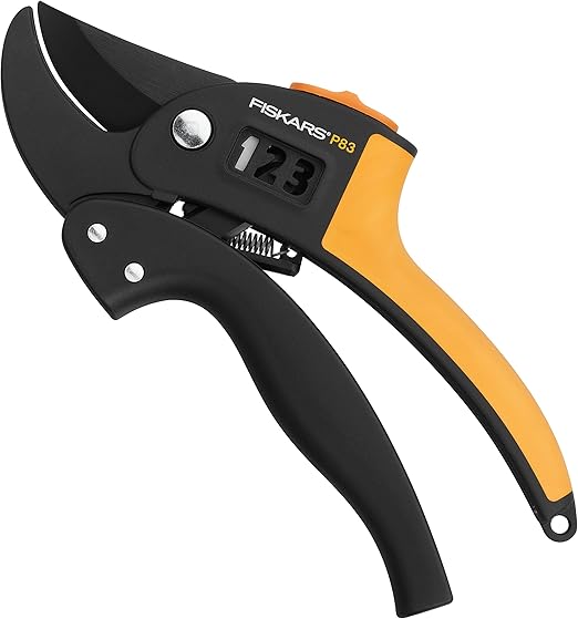 Fiskars Sécateur à enclume pour bois sec et dur, Diamètre de coupe 2,4