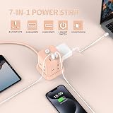 BEVA Cube Extension Lead with USB Ports 4 AC Outlets 3 USB Desktop Power Hub view 2