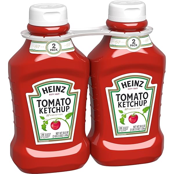 HEINZ TOMATO KETCHUP, 2 CT PACK, 50.5 OZ BOTTLES