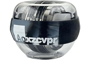 Aoxzcvpr Gyro Power Torque Ball Wrist Exerciser - Auto Start Spinner with LED - Strengthen Grip, Forearm, & Hand - Hand Trainer for Sports Enthusiasts