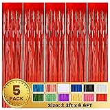 PABUES Red 5 Pack 3.3 x 6.6 FT Backdrop