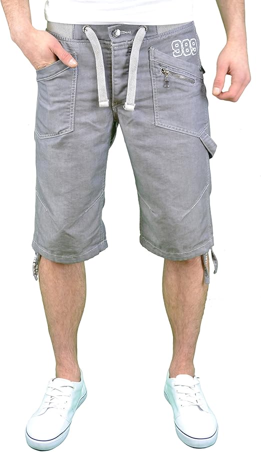 Enzo Mens Casual Cuffed Waistband Denim Shorts Amazon.co.uk Clothing