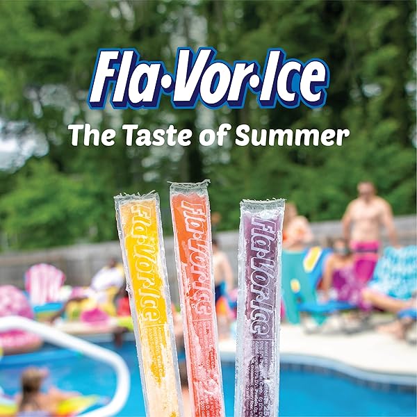 FLA-VOR-ICE POPSICLE VARIETY PACK OF 1.5 OZ FREEZER BARS, ASSORTED FLAVORS, 100 COUNT