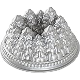 Nordic Ware Pine Forest Bundt, Sparkling Silver, 9 Cup